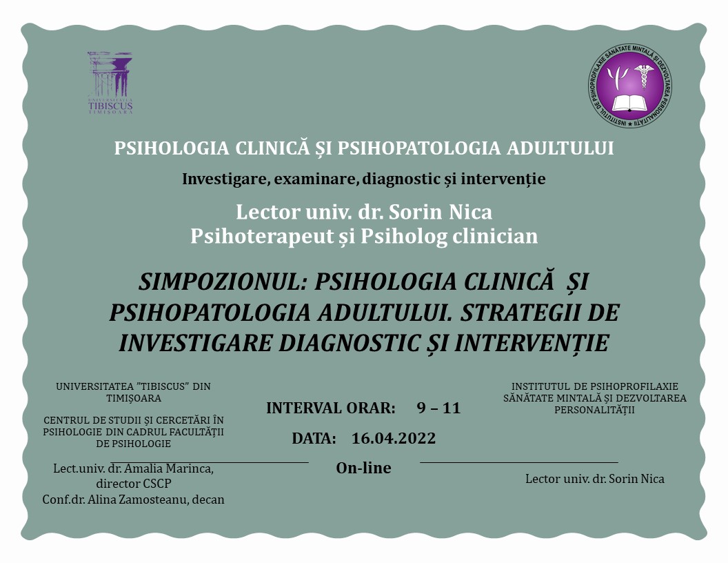 psihologia clinica si psihopatologia adultului