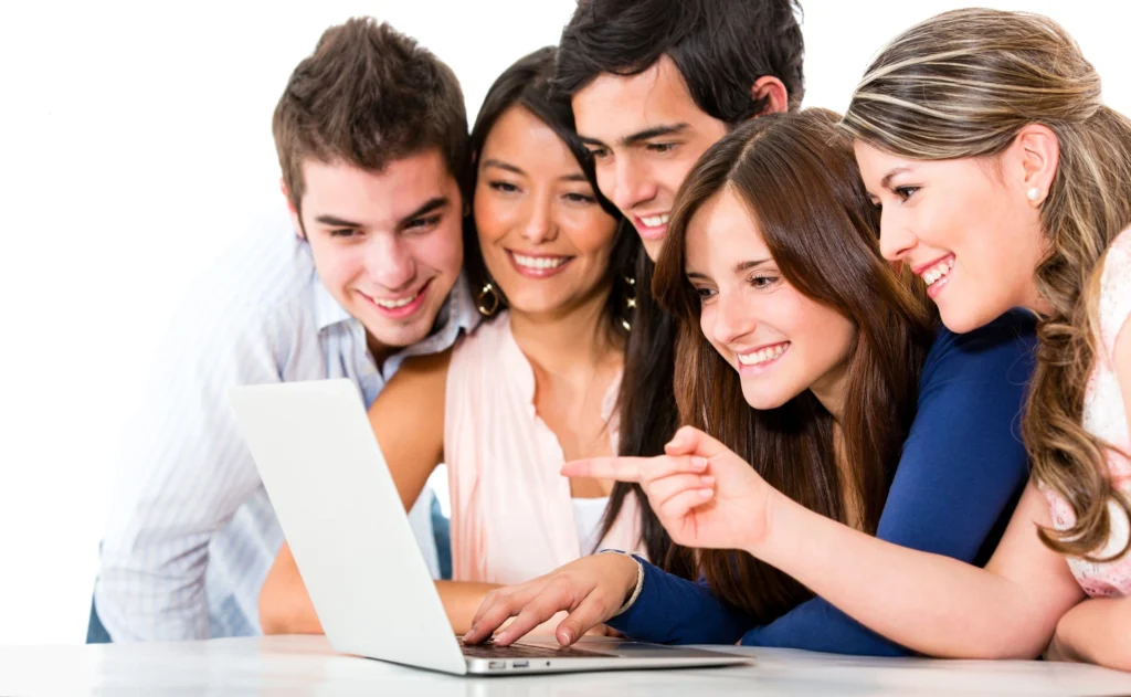 students studying