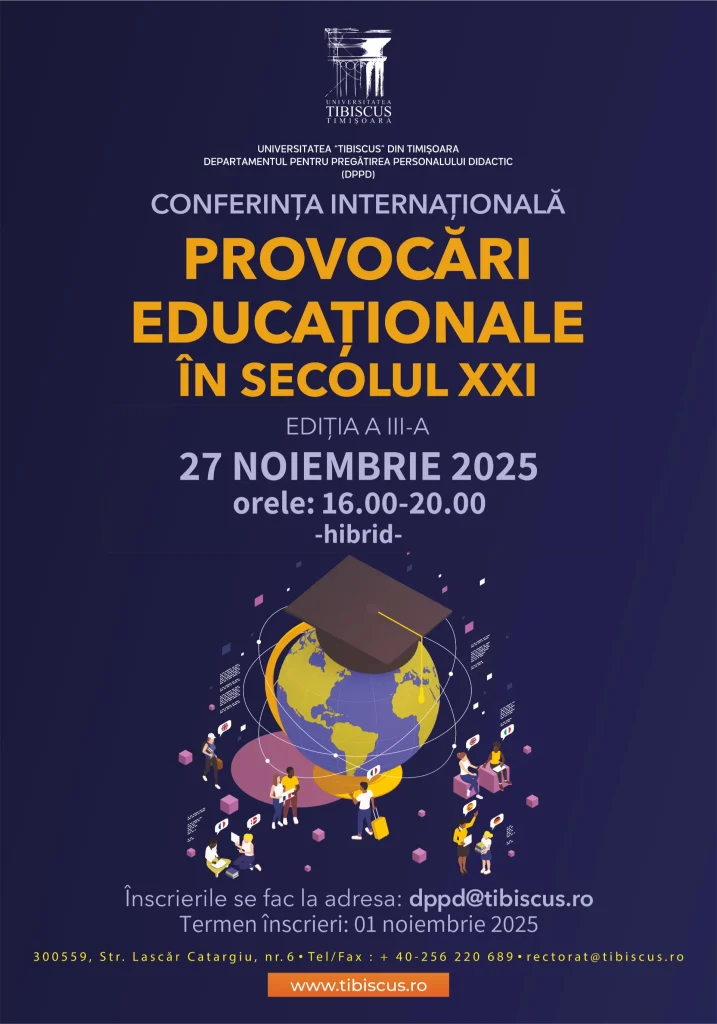 Conferință provocări educaționale, 27 noiembrie 2025.