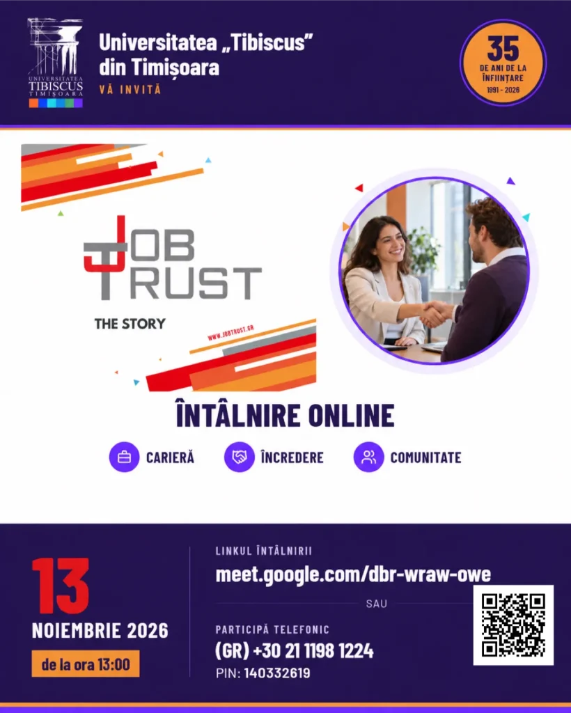 Întâlnire online Job Trust – 13 noiembrie 2026